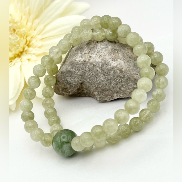 GREEN JASPER BRACELET - Picture 1 of 7